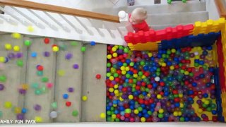 BALL PIT SLIDING DOWN THE STAIRS