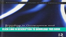 [PDF] Branding in Governance and Public Management (Routledge Critical Studies in Public