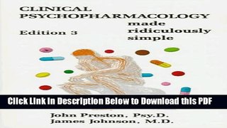 [Read] Clinical Psychopharmacology : Made Ridiculously Simple (MedMaster Series) Popular Online