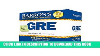 New Book Barron s GRE Flash Cards, 3rd Edition: 500 Flash Cards to Help You Achieve a Higher Score