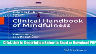 [Download] Clinical Handbook of Mindfulness Free New