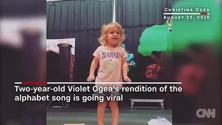 Watch this 2-year-old’s dramatic rendition of the ABCs in Opera Style