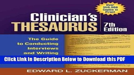 [Read] Clinician s Thesaurus, 7th Edition: The Guide to Conducting Interviews and Writing