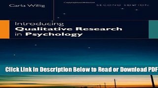 [Get] Introducing Qualitative Research in Psychology Free New