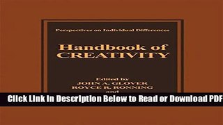 [Get] Handbook of Creativity (Perspectives on Individual Differences) Free Online