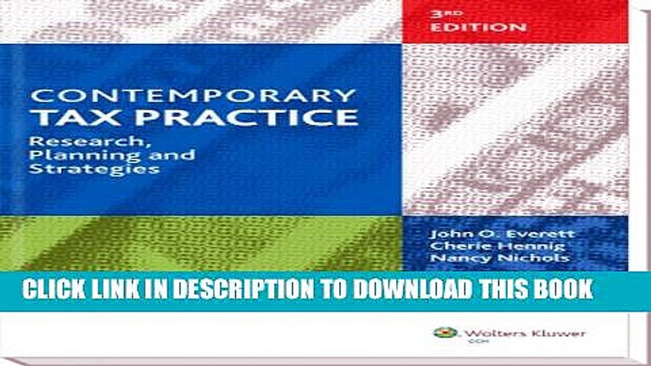 [PDF] Contemporary Tax Practice: Research, Planning and Strategies (Third Edition) Full Collection