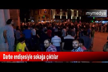 Konya'da elektrikler kesildi, halk darbe endişesiyle sokağa çıktı