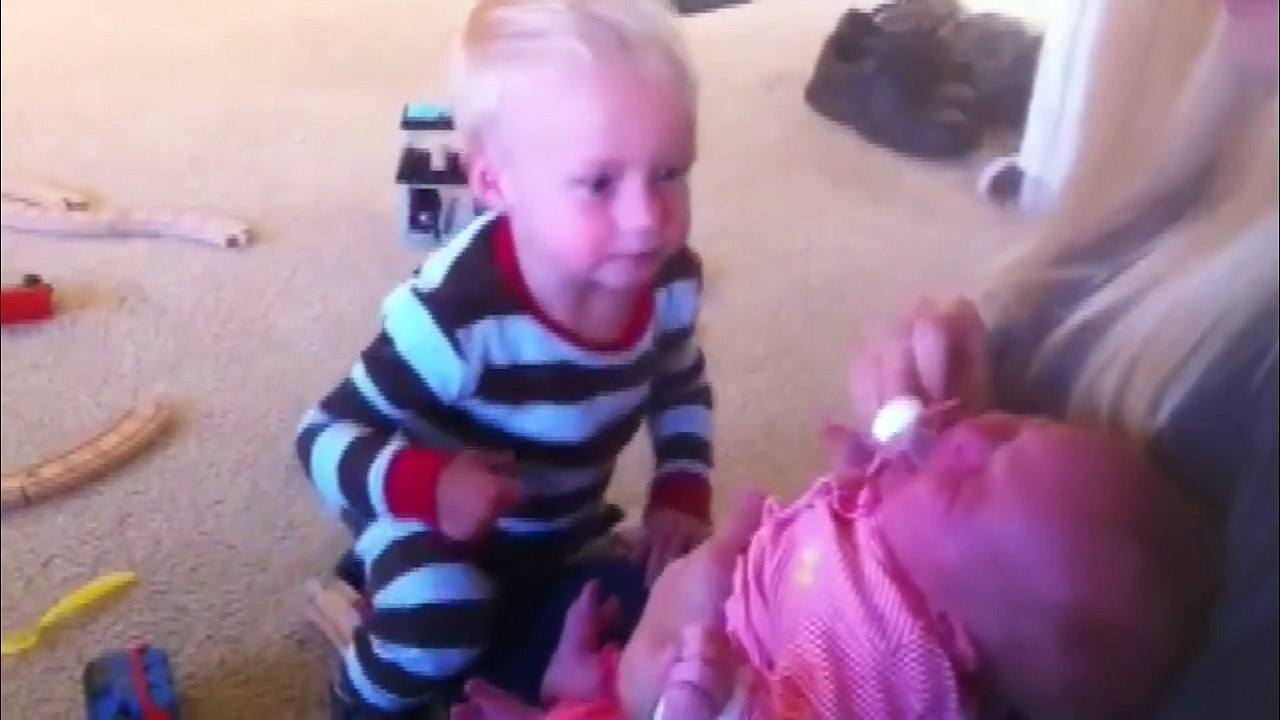 Baby Micah Laughing Hysterically at Sister Crying