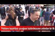 Taksim'deki Zafer Bayramı Kutlamalarında Başörtülü Polisler Yer Aldı