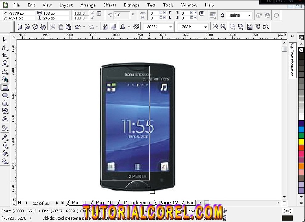 Mengkonvert obyek menjadi bitmap dan membuat buram atau blur dengan corel draw