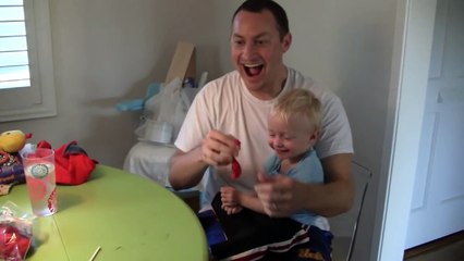 Micah Laughing Hysterically at Balloons