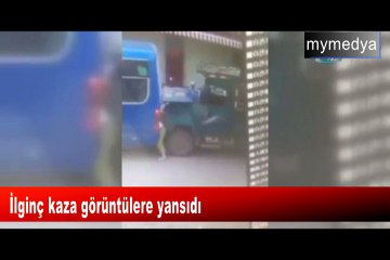 İlginç kaza görüntülere yansıdı
