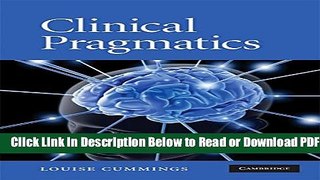 [Get] Clinical Pragmatics Popular Online