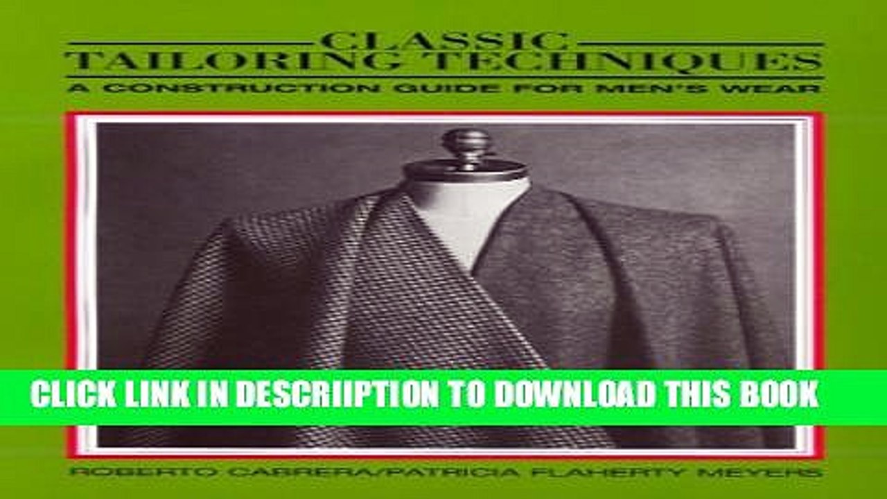 [PDF] Classic Tailoring Techniques Full Online