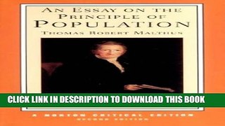 [PDF] An Essay on the Principle of Population (Second Edition)  (Norton Critical Editions) Full