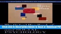 [PDF] The Oxford Handbook of Personality and Social Psychology (Oxford Library of Psychology) Free