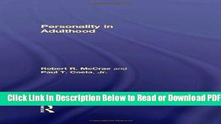 [Get] Personality in Adulthood, Second Edition: A Five-Factor Theory Perspective Free New