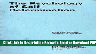 [Get] The Psychology of Self-Determination Popular New