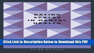 [Read] Rating Scales in Mental Health Full Online