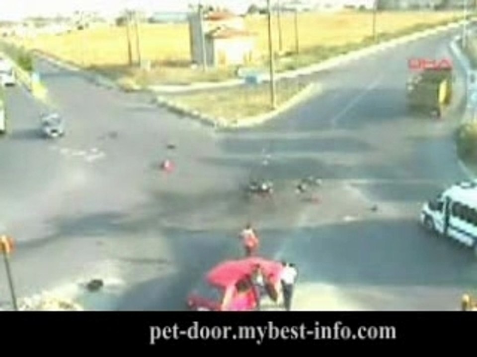 Man on a Motorcycle Gets Obliterated by a Truck