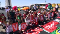 El apoyo a Dilma Rousseff a las afueras del Senado