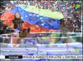 Marchan venezolanos en apoyo al gobierno de Nicolás Maduro