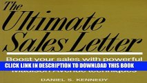 [PDF] The Ultimate Sales Letter: Boost Your Sales With Powerful Sales Letters Based on Madison