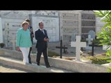 Ventotene - Renzi, Merkel e Hollande visitano la tomba di Altiero Spinelli (22.08.16)