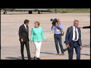Napoli - Vertice Ventotene, l'arrivo di Angela Merkel a Capodichino (22.08.12