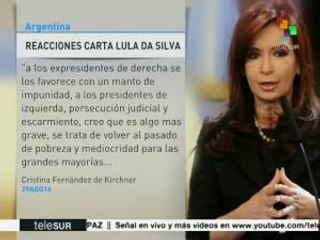 Expresidenta argentina denuncia plan contra gobiernos populares