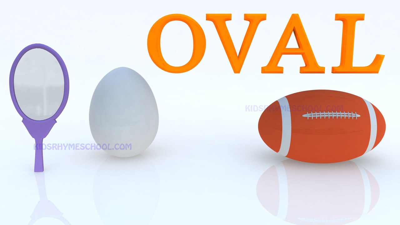 Learn shapes for kids - Oval and Objects in Oval shape - Learn to draw shapes for children