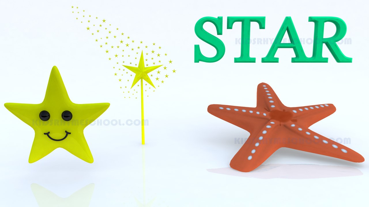 Learn shapes for kids - Star and Objects in star shape - Learn to draw shapes for children