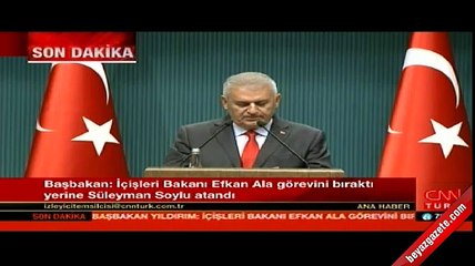 İçişleri Bakanı Efkan Ala görevini bıraktı