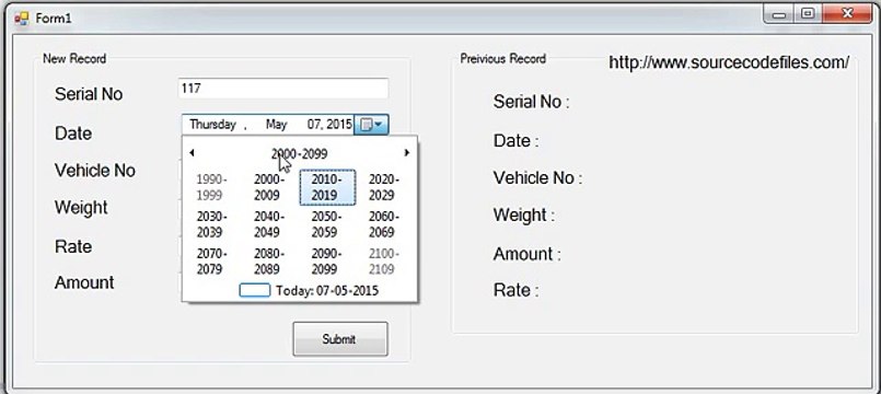 Courier software - Creating Dispatch Record