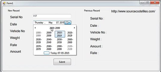 Courier software - Creating Dispatch Record