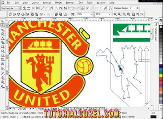 Menggambar Logo MU Manchester United dengan Corel Draw