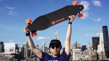 This electric longboard's extended battery life can last for 6 miles of riding