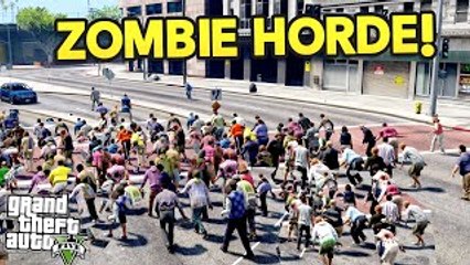 GTA 5 Mods - BIGGEST ZOMBIE INFECTION!! (GTA 5 Funny Moments)
