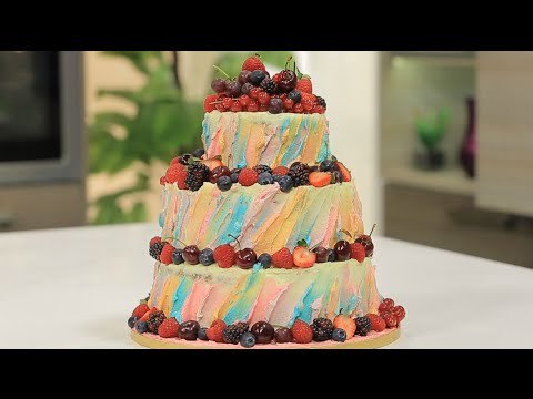 تزيين تورتة عيد ميلاد سفره بالفانيليا و الفواكه | سالي فؤاد