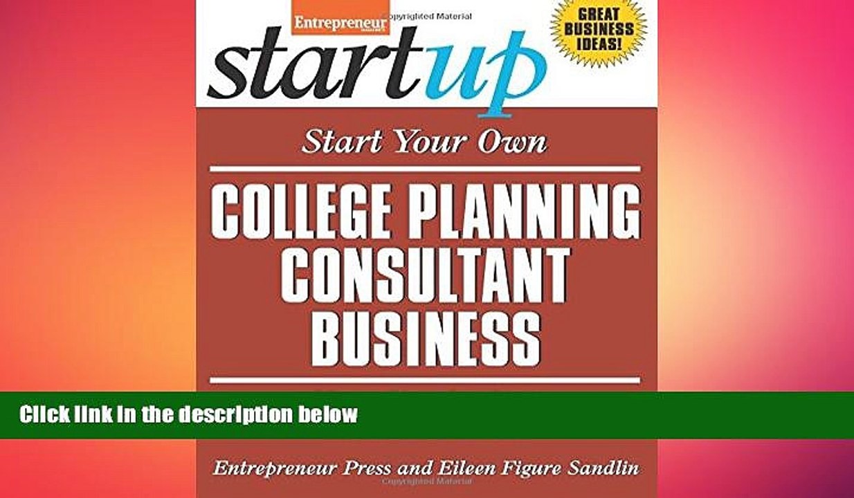 Free [PDF] Downlaod  Start Your Own College Planning Consultant Business: Your Step-By-Step Guide