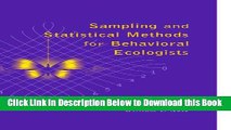 [Reads] Sampling and Statistical Methods for Behavioral Ecologists Free Books