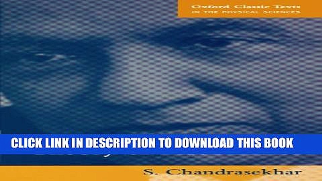 [PDF] The Mathematical Theory of Black Holes (Oxford Classic Texts in the Physical Sciences)