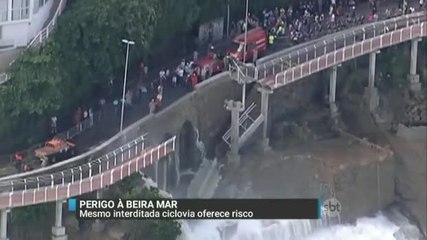 Mesmo interditada, ciclovia que foi palco de acidente continua sendo utilizada