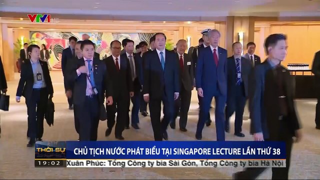Chủ tịch nước Trần Đại Quang dự và phát biểu tại Singapore Lecture 38