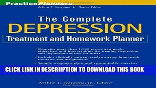 [PDF] The Complete Depression Treatment and Homework Planner Exclusive Online