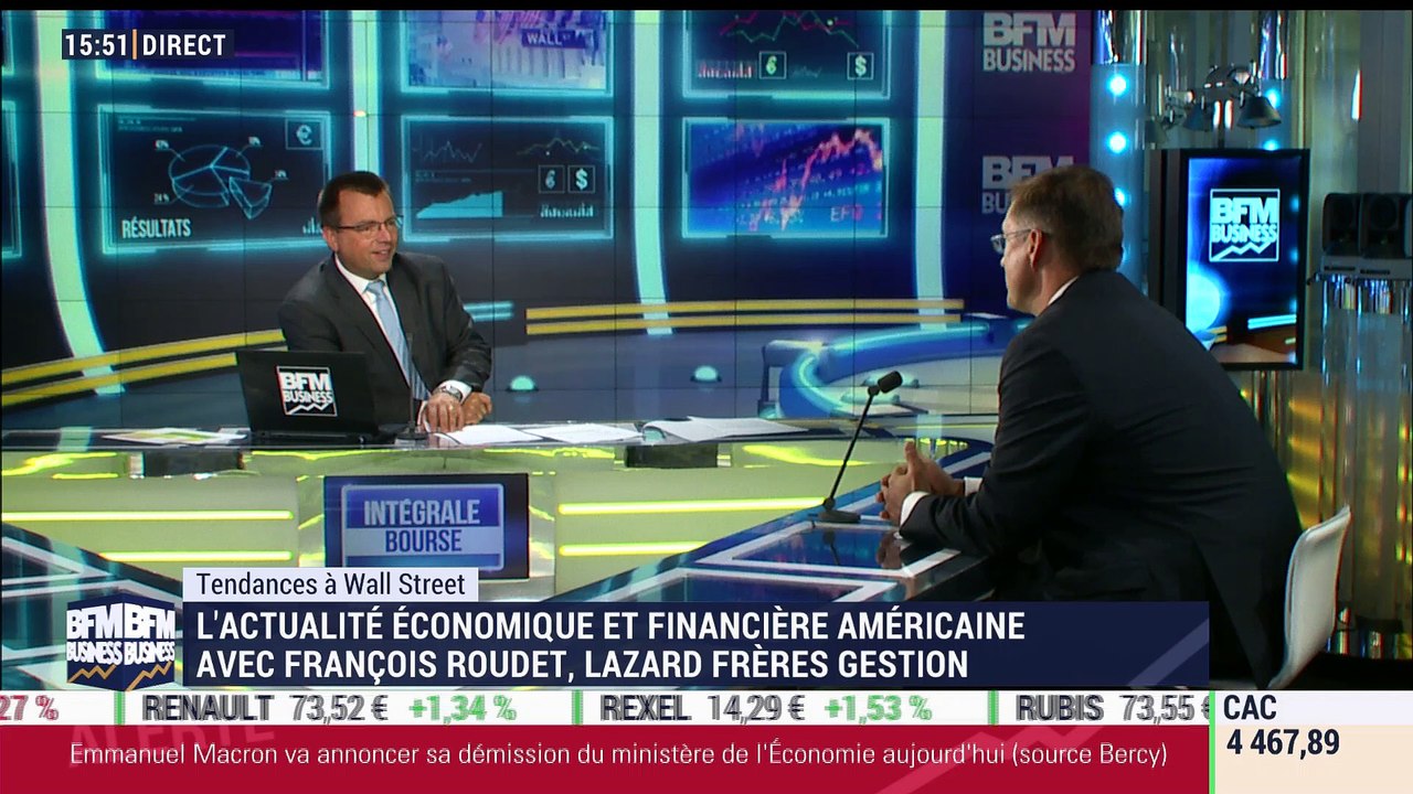Les tendances à Wall Street: "Le niveau de l'emploi et de l'inflation aux États-Unis permet d'envisager de monter les taux d’intérêt", François Roudet - 30/08