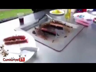 Şahin, yılanı piknik yapan ailenin üzerine bıraktı