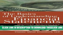 [PDF] The Basics of Understanding Financial Statements: Learn How to Read Financial Statements by