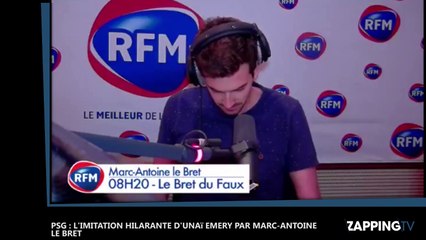 PSG : L’imitation hilarante d’Unai Emery par Marc-Antoine Le Bret