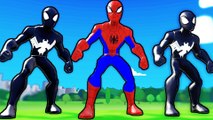 Incy Wincy Spider Nursery Rhymes Song For Kids with Marvel Superheroes Black & Blue Spiderman Colors